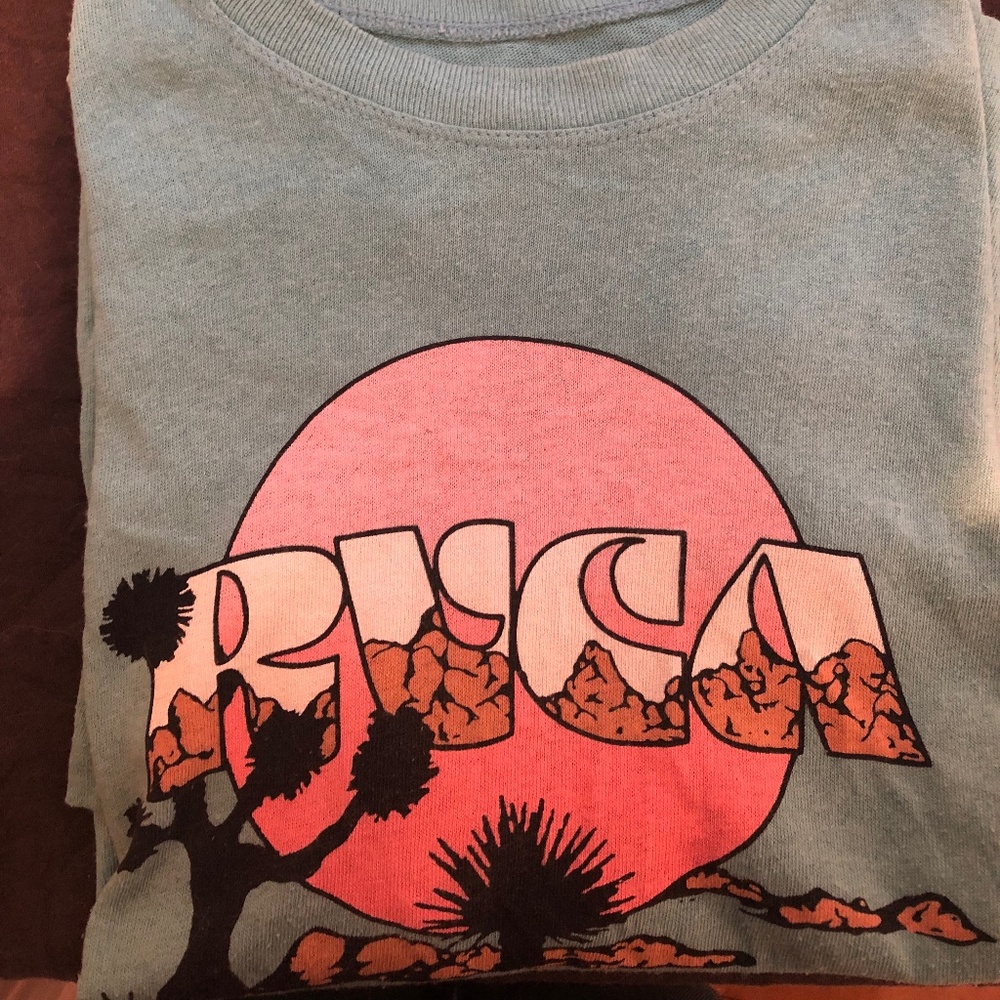 RVCA Joshua Tree graphic T-Shirt in turquoise
